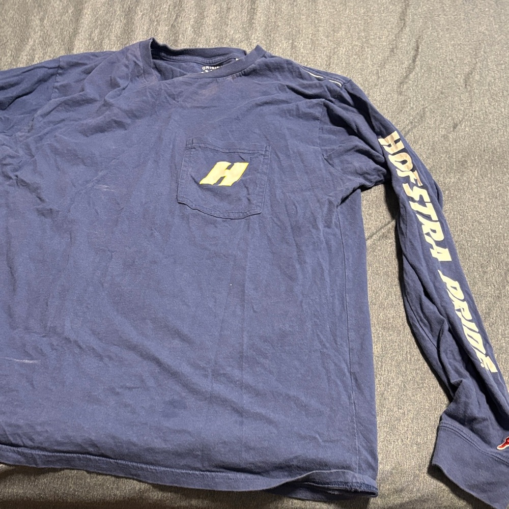 Hofstra Pride Blue Long Sleeve Men's Shirt